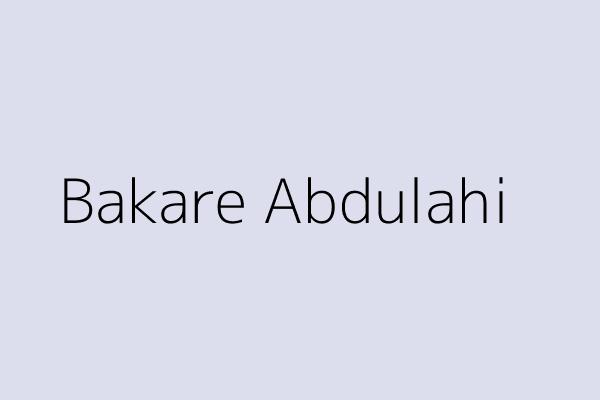 Bakare Abdulahi